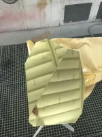 Réalisation peinture encre or sur toles inox pour la réalisation d'une banque d'accueil  en collaboration avec l'entreprise METALOBIL de Rezé (6)