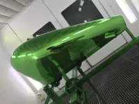 Harley – Chrome vert & lettrage déco (4)