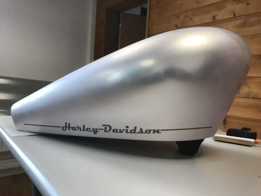 Harley – Chrome vert & lettrage déco (5)