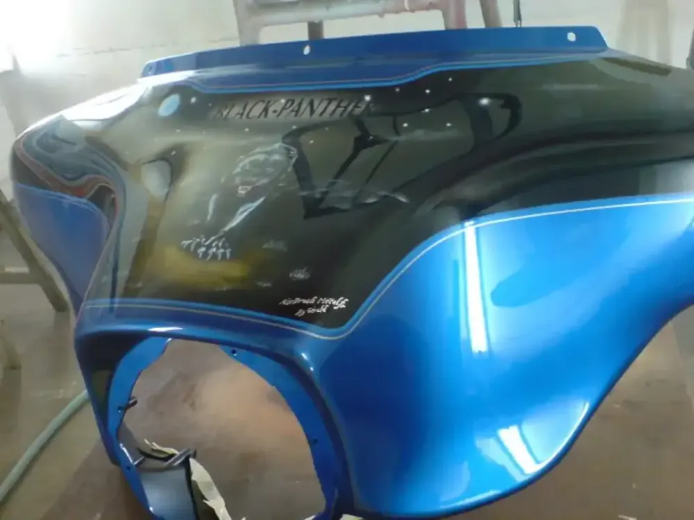 Harley Davidson peinture personnalisé aérographe (1)