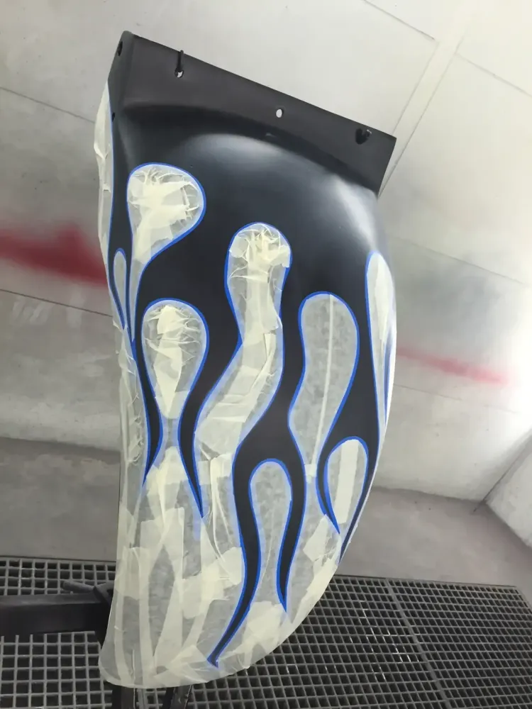 Harley – Flammes poudre caméléon, mat & brillant (2)