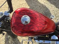 Harley – Metal flakes Candy Red, flammes True Fire (4)