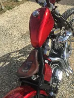 Harley – Metal flakes Candy Red, flammes True Fire (9)