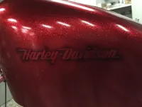 Harley – Metal flakes Candy Red, flammes True Fire (16)
