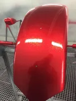 Harley – Metal flakes Candy Red, flammes True Fire (17)