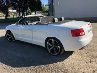 AUDI A4 CABRIOLET Réparation, changement d'aile arrière gauche , puis préparation complète pour changement de couleur en blanc opaque audi (6)