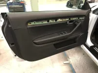 AUDI A4 CABRIOLET Réparation, changement d'aile arrière gauche , puis préparation complète pour changement de couleur en blanc opaque audi (8)