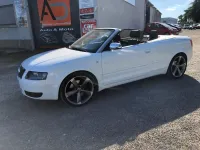 AUDI A4 CABRIOLET Réparation, changement d'aile arrière gauche , puis préparation complète pour changement de couleur en blanc opaque audi (17)