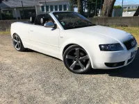 AUDI A4 CABRIOLET Réparation, changement d'aile arrière gauche , puis préparation complète pour changement de couleur en blanc opaque audi (18)