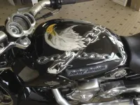 Harley V-Rod Muscle – Aérographie aigle & chaînes (9)