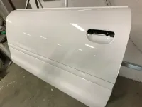 AUDI A4 CABRIOLET Réparation, changement d'aile arrière gauche , puis préparation complète pour changement de couleur en blanc opaque audi (25)