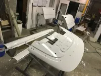 AUDI A4 CABRIOLET Réparation, changement d'aile arrière gauche , puis préparation complète pour changement de couleur en blanc opaque audi (31)