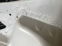 AUDI A4 CABRIOLET Réparation, changement d'aile arrière gauche , puis préparation complète pour changement de couleur en blanc opaque audi (42)