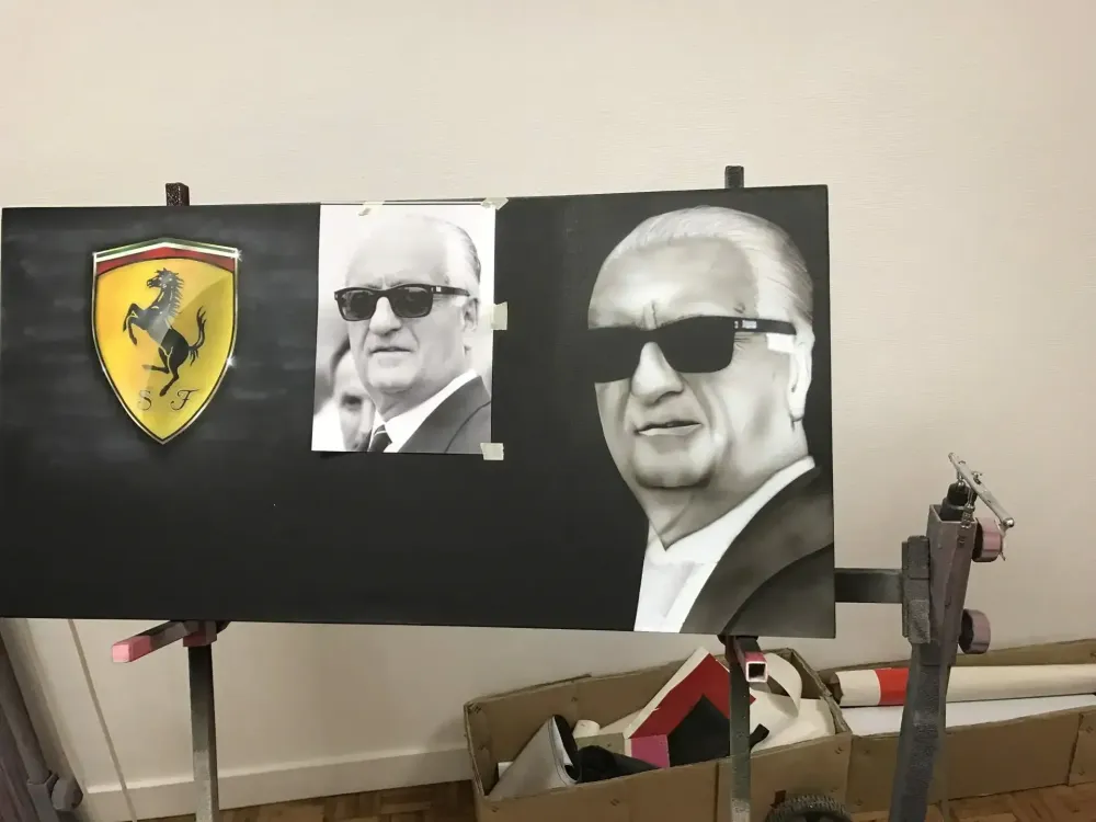 Toile Ferrari – Peinture aérographie (15)