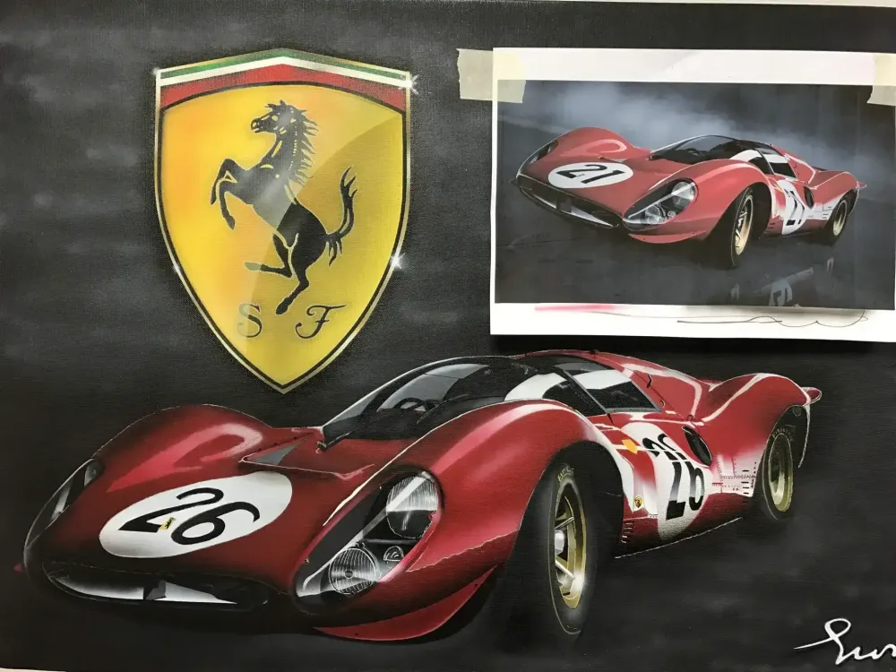 Toile Ferrari – Peinture aérographie (7)