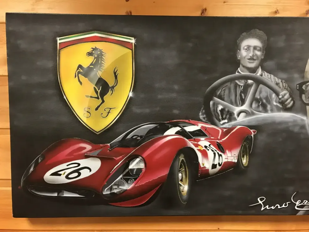 Toile Ferrari – Peinture aérographie (3)
