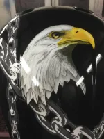 Harley V-Rod Muscle – Aérographie aigle & chaînes (12)