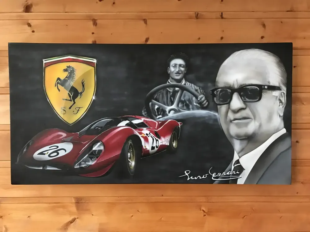 Toile Ferrari – Peinture aérographie