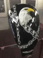 Harley V-Rod Muscle – Aérographie aigle & chaînes (19)