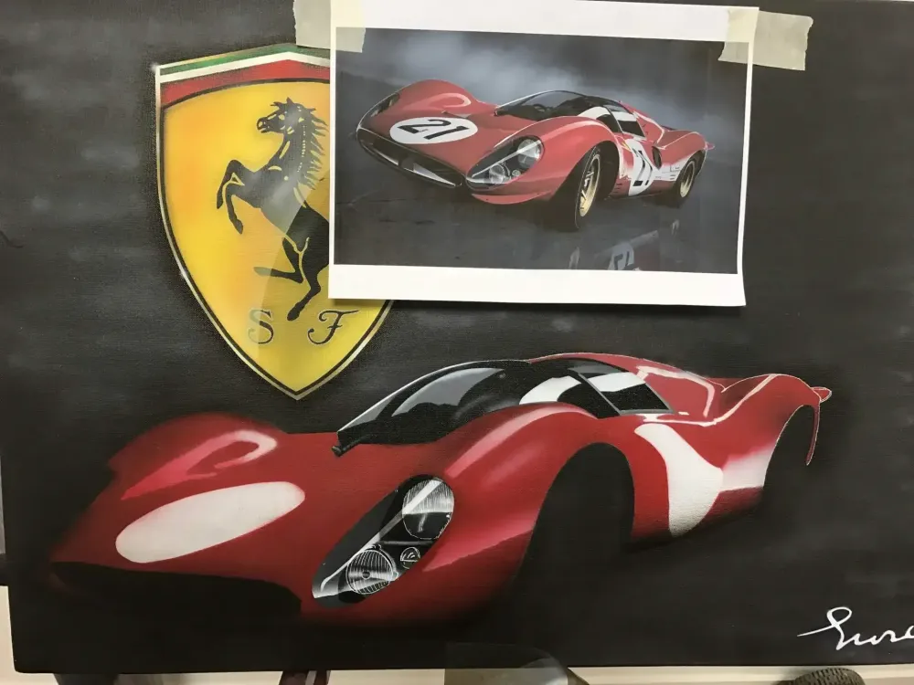 Toile Ferrari – Peinture aérographie (21)