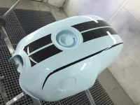 BMW Café Racer – Peinture réservoir, déco strip (Nantes 44) (2)