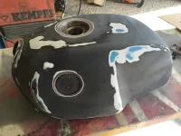 BMW Café Racer – Peinture réservoir, déco strip (Nantes 44) (4)