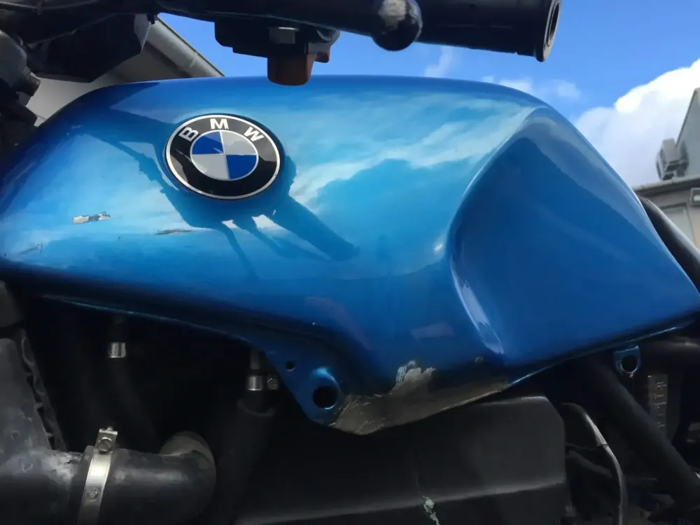 BMW Café Racer – Réservoir alu poly & déco (Nantes 44) (8)