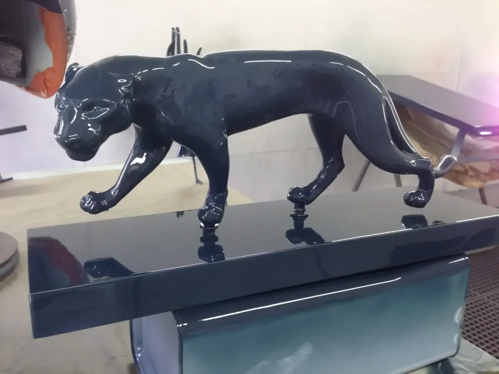 Chromage statuette bronze & marbre-14