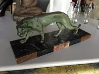 Chromage statuette bronze & marbre-1