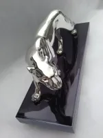 Chromage statuette bronze & marbre-3