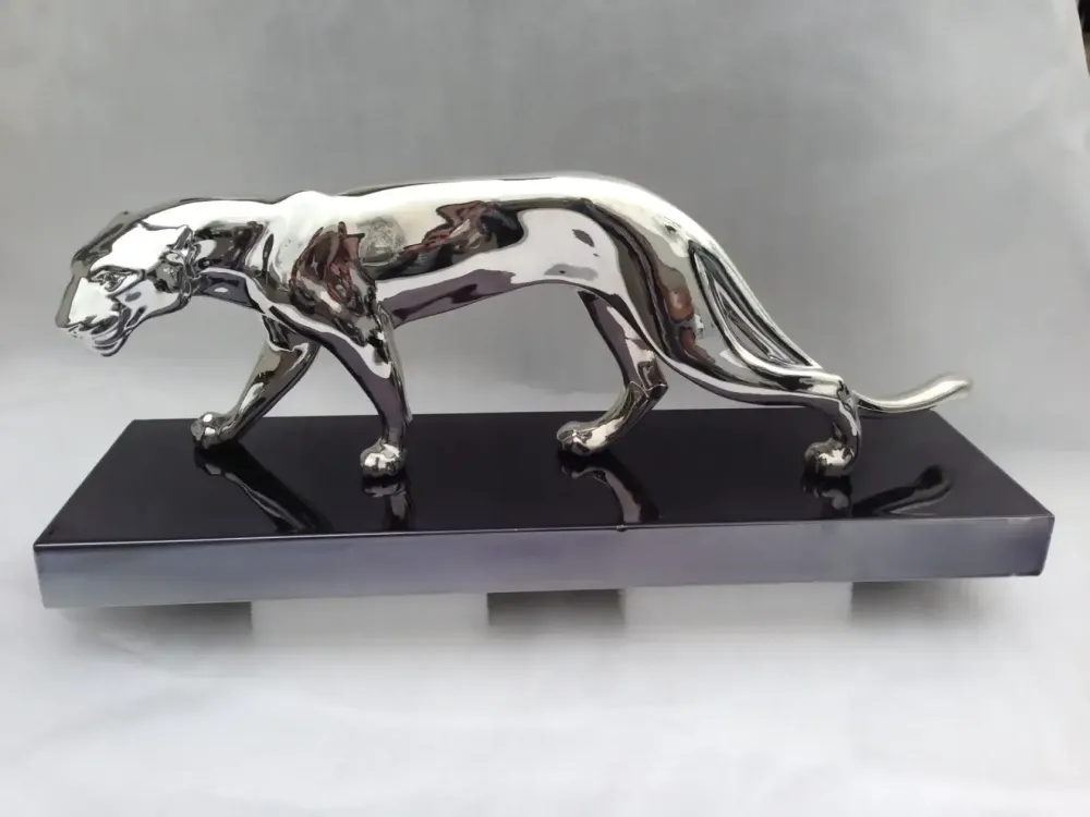 Chromage statuette bronze & marbre-6