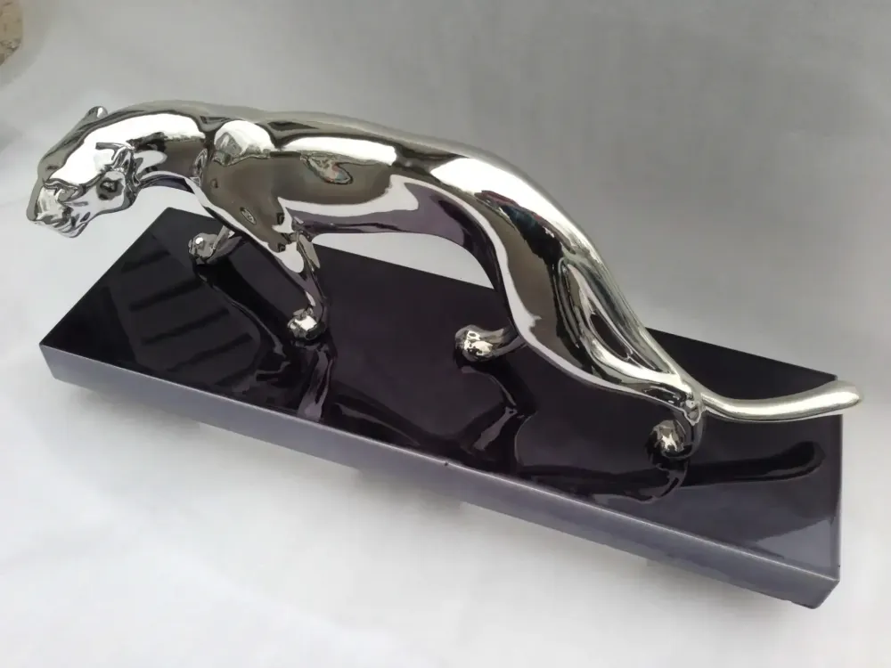 Chromage statuette bronze & marbre-13