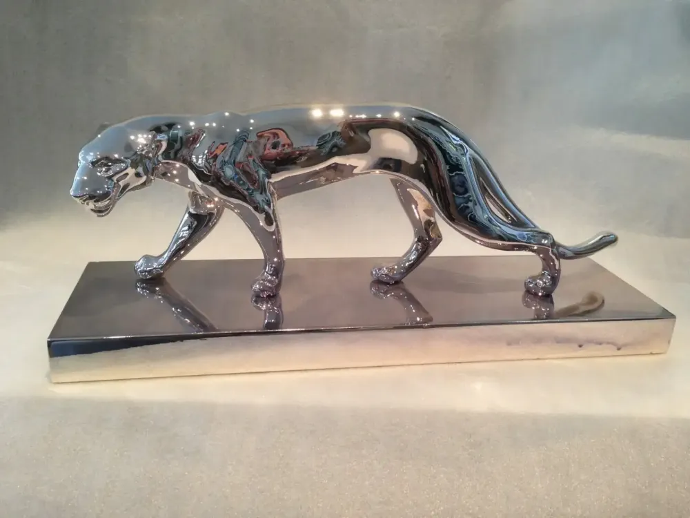 Chromage statuette bronze & marbre-2