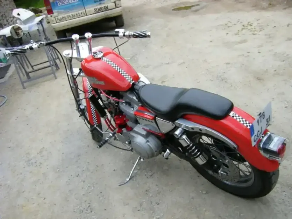 Harley Davidson Décoration Diablotin rouge et damier (10)