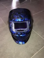 Hydrographie & aérographie sur cagoule de soudure -3