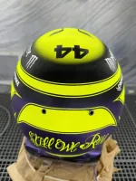 Casque Hamilton Mercedes 2022 – Jaune fluo mat (6)