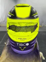 Casque Hamilton Mercedes 2022 – Jaune fluo mat (5)