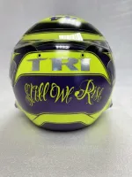 Casque Hamilton Mercedes 2022 – Jaune fluo mat (2)