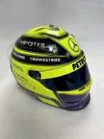 Casque Hamilton Mercedes 2022 – Jaune fluo mat (16)