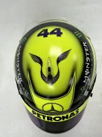 Casque Hamilton Mercedes 2022 – Jaune fluo mat (12)