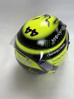 Casque Hamilton Mercedes 2022 – Jaune fluo mat (10)