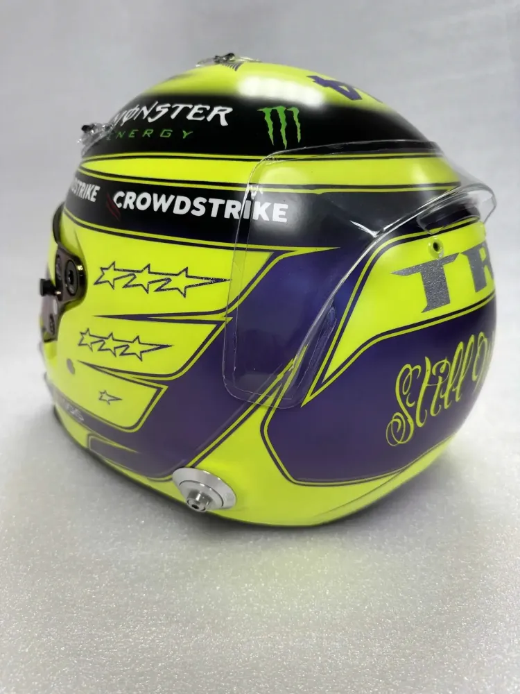 Casque Hamilton Mercedes 2022 – Jaune fluo mat (8)