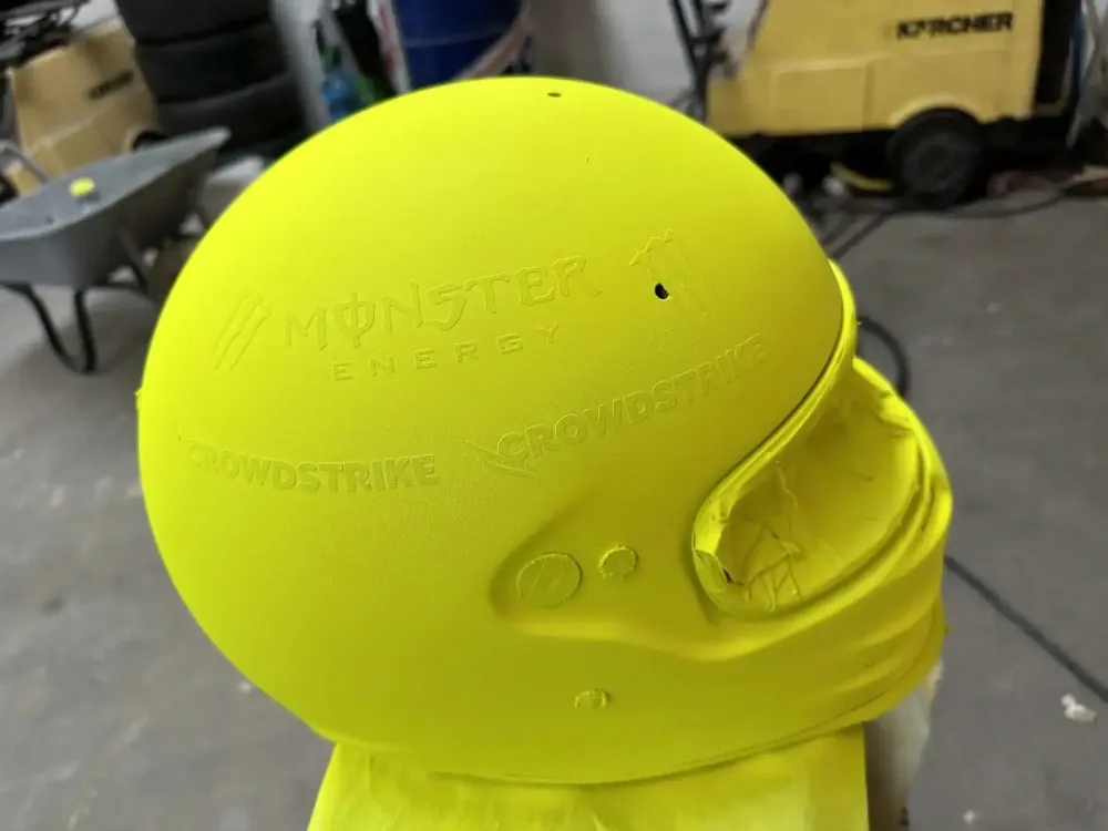 Casque Hamilton Mercedes 2022 – Jaune fluo mat (27)