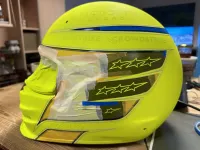 Casque Hamilton Mercedes 2022 – Jaune fluo mat (24)