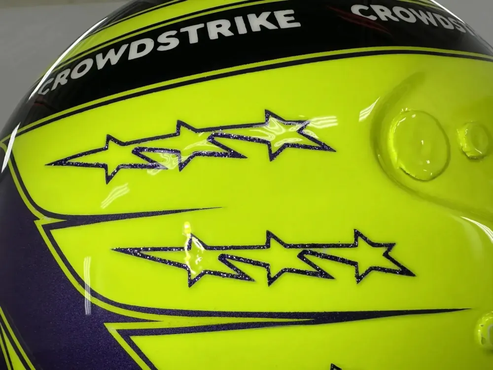 Casque Hamilton Mercedes 2022 – Jaune fluo mat (22)