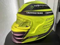 Casque Hamilton Mercedes 2022 – Jaune fluo mat (18)