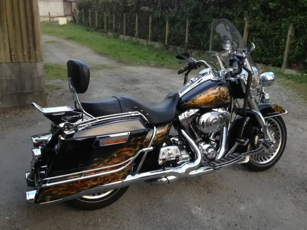 Harley Davidson – Aérographie tête de mort flamming (22)
