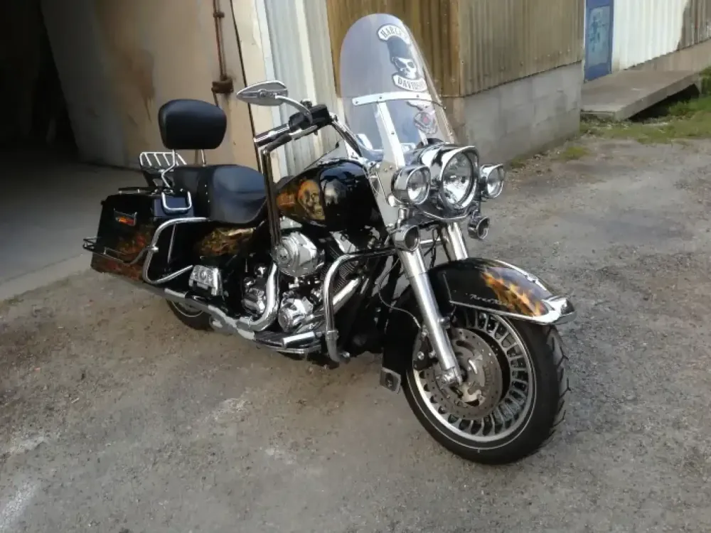 Harley Davidson – Aérographie tête de mort flamming (2)