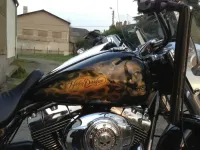 Harley Davidson – Aérographie tête de mort flamming (4)