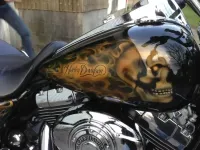 Harley Davidson – Aérographie tête de mort flamming (5)